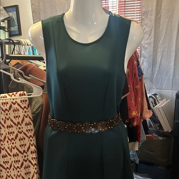 Elegant Green Sleeveless Dress size 10 - Picture 2 of 11